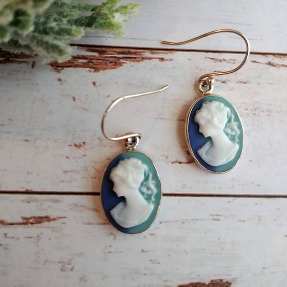 Jewelry - Antique Cameo Sterling Earrings